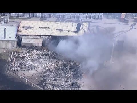 Fire under control after explosion at a propane facility in Houston