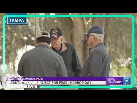 Volunteers gather on Pearl Harbor Day for beautification at Veterans Memorial Park