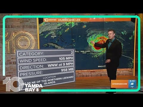 Tracking the Tropics: Hurricane Lee sits at category 2 storm