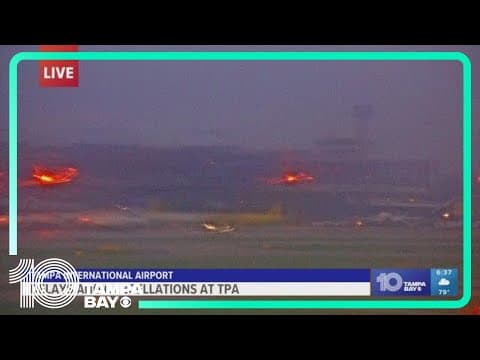 Tampa International Airport facing delays, cancellations as storms surge through area