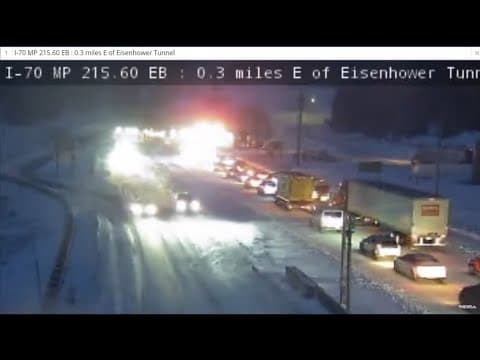 Snow squall slows traffic in Colorado mountains