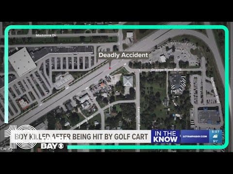 7-year-old boy killed after being hit by golf cart