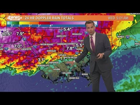 Tracking Storms in Southeast Louisiana: Heavy showers roll through