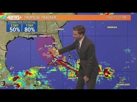 Friday 5am Tropical Update: Tracking Invest 97: Debby could from in Eastern Gulf