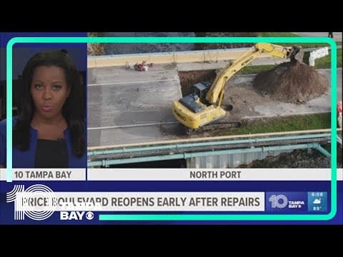 Price Boulevard reopens early in North Port after suffering major damage