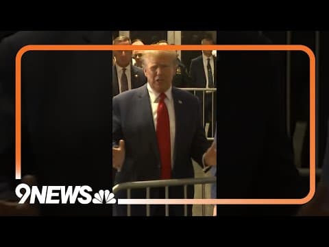 Trump makes evidence-free claims as he leaves Manhattan courthouse in criminal case against him