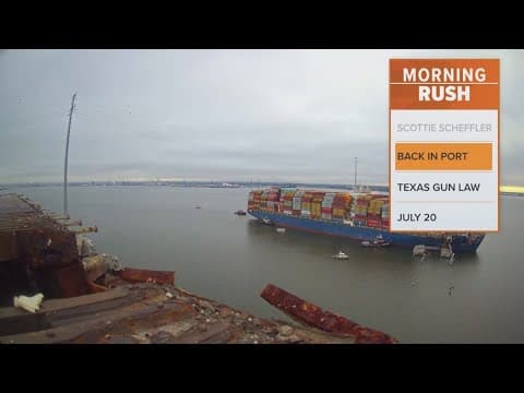 Boat that crashed into Baltimore bridge back in port