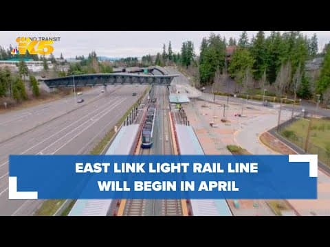 Some light rail trains connecting Bellevue to Redmond will begin in April
