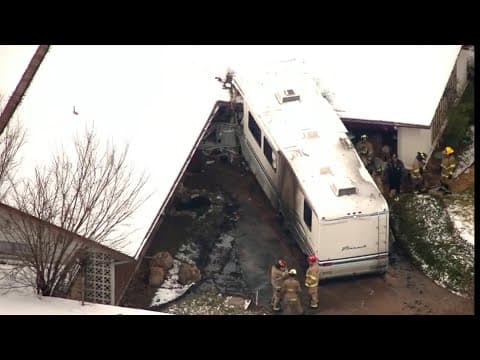CHOPPER VIDEO: RV crashed into North Texas home