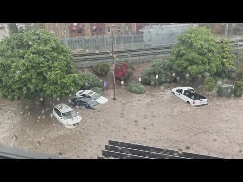 San Diego Winter Storm | Flood waters total cars after rain swept them away