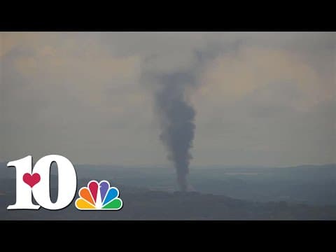 WATCH: Large plume of smoke spotted over Knoxville after car catches fire at Junk Car Mafia