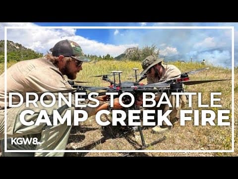 Oregon firefighters use drones to battle Camp Creek fire