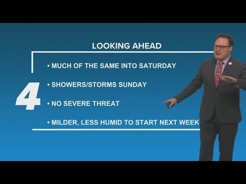 Weather: Clear, sunny Thursday and Friday, showers expected Sunday