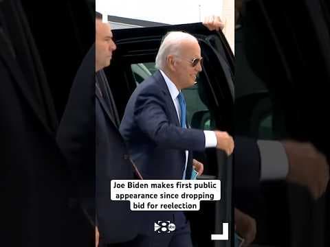 Joe Biden makes first public appearance since dropping bid for reelection