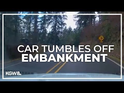 Car launches off road, tumbles 200 feet down embankment in Damascus