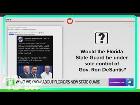 Yes, Gov. DeSantis is reviving a state military force in Florida under his control