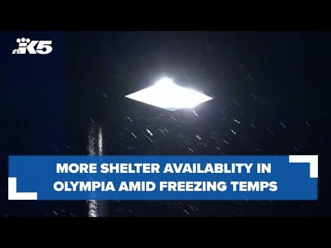 More shelter beds available in Thurston County amid freezing temperatures