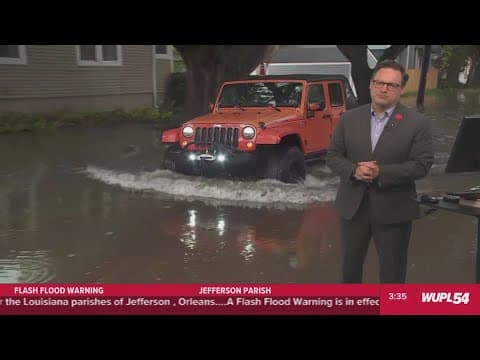 Don't drive during street flooding in New Orleans