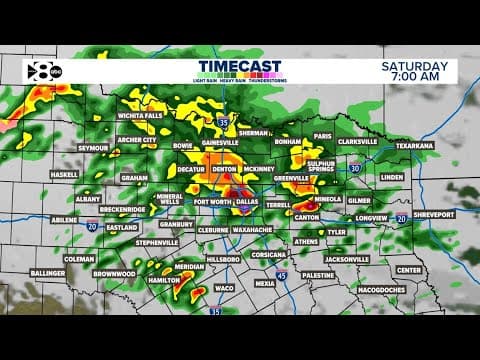DFW Weather: Severe storms move into DFW, large hail reported