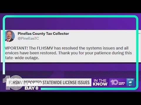 Issues affecting Florida driver's licenses, motor vehicle systems fixed
