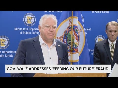 Gov. Tim Walz responds to questions about Feeding Our Future meal fraud scheme