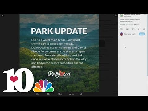 Dollywood theme park announces day closure due to water main break