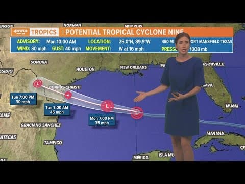 Monday noon tropical update: Disturbance could be a tropical storm when it reaches Texas
