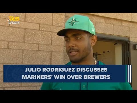 Julio Rodríguez discusses Mariners' 7-5 win over Milwaukee Brewers