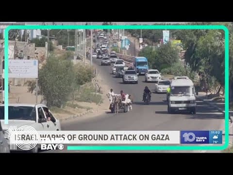 Gaza's desperate civilians flee or huddle in hopes of safety, as warnings of Israeli offensive mount