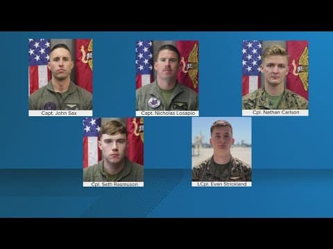 Families of U.S. Marines killed in crash 2022 file lawsuit