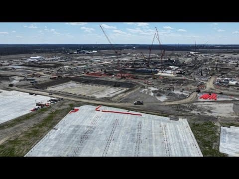 Drone 10: Construction continues on Intel site in Licking County