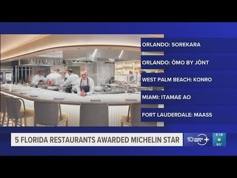 5 Florida restaurants awarded Michelin stars