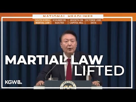 South Korean president to lift martial law
