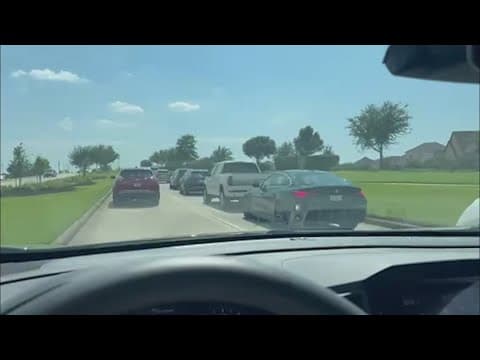 Video shows long line for parent pickup at Anthony Middle School in Cy-Fair ISD