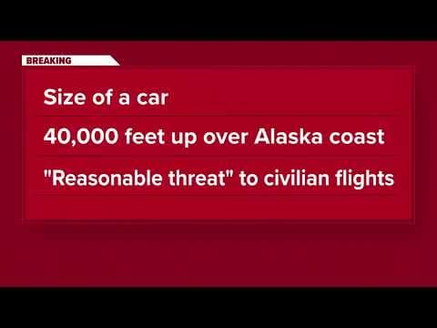US jet shoots down unknown object flying off Alaska coast