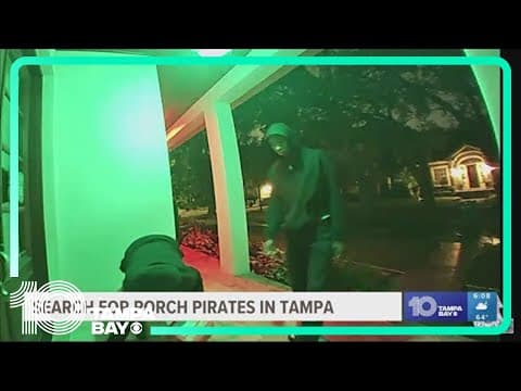 Search ongoing for 2 people who stole several packages from doorsteps of Tampa home