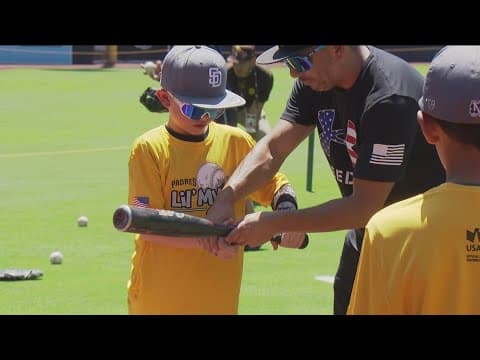 'Little Mvp' | Young baseball players from military families join the Padres