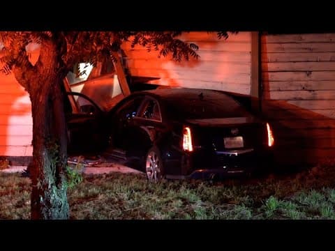 HPD update: Man hurt after police chase ends with car crashing into home in northwest Houston