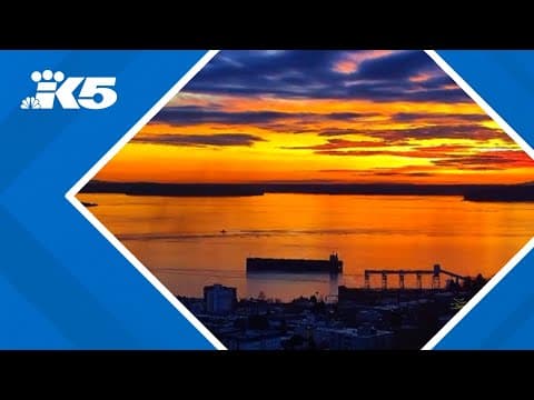 Watch: Glowing sunset over Seattle