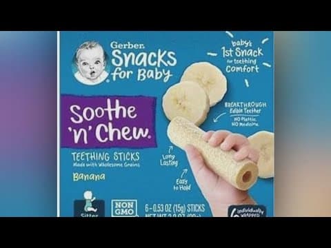 Gerber recalling teething stick due to choking concerns