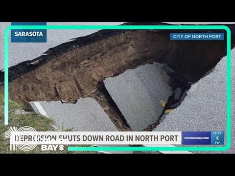 Stretch of Price Boulevard closed in North Port following depression