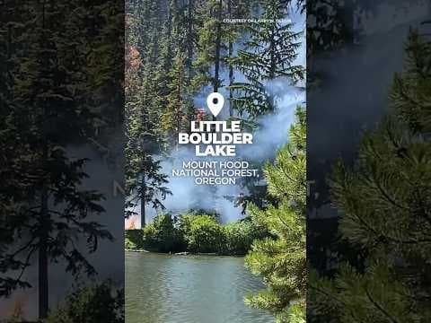 Raw: Wildfire burning near Mount Hood