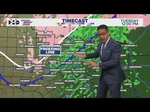 DFW Weather: Rain and freezing temperatures are moving in today, here's when you should bundle up
