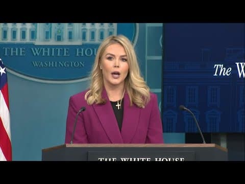 Karoline Leavitt begins first briefing as White House Press Secretary