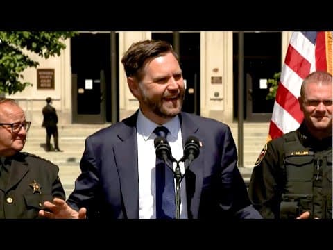 JD Vance speaks on crime at campaign event in Wisconsin