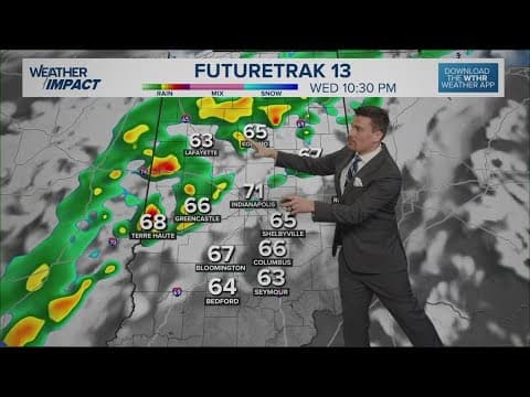 Rain set to arrive tonight across Indiana with a cold front | Wednesday morning update