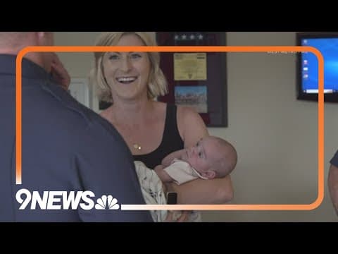 Mother thanks first responders who helped her give birth on the side of C-470 in May