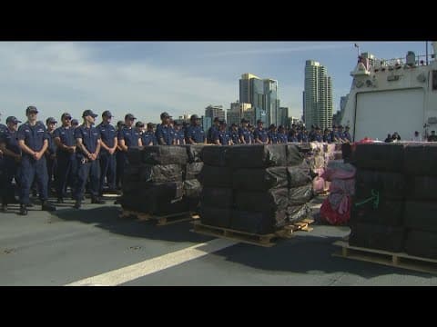 Coast Guard offloads $335 million in cocaine seized from smuggling vessels