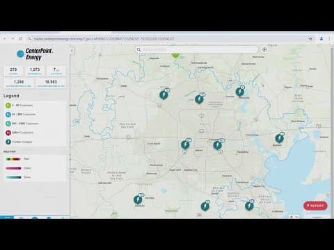 CenterPoint's new power outage tracker map now live online