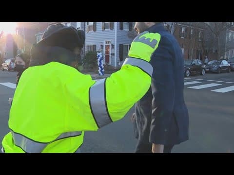 Prince George's Co. police officers serve as crossing guards